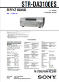 SONY STR-DA3100ES FM STEREO FM AM RECEIVER SERVICE MANUAL INC BLK DIAGS PCBS SCHEM DIAGS AND PARTS LIST 144 PAGES ENG