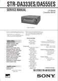 SONY STR-DA333ES STR-DA555ES FM STEREO FM AM RECEIVER SERVICE MANUAL INC BLK DIAG PCBS SCHEM DIAGS AND PARTS LIST 66 PAGES ENG