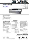 SONY STR-DA5000ES FM STEREO FM AM RECEIVER SERVICE MANUAL INC BLK DIAGS PCBS SCHEM DIAGS AND PARTS LIST 170 PAGES ENG