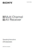 SONY STR-DA6400ES MULTI CHANNEL AV RECEIVER OPERATING INSTRUCTIONS 175 PAGES ENG