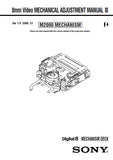 SONY 8mm VIDEO MECHANICAL ADJUSTMENT MANUAL IX M2000 MECHANISM VIDEO 8 DECK 45 PAGES ENG