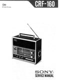 SONY CRF-160 13 BAND RADIO RECEIVER SERVICE MANUAL INC BLK DIAG PCBS WIRING DIAG SCHEM DIAG AND PARTS LIST 45 PAGES ENG