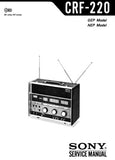 SONY CRF-220 MULTIBAND RECEIVER SERVICE MANUAL INC PCBS SCHEM DIAG AND PARTS LIST 56 PAGES ENG