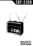 SONY CRF-230B MULTI BAND RADIO RECEIVER SERVICE MANUAL INC BLK DIAG PCBS SCHEM DIAG AND PARTS LIST 46 PAGES ENG