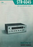 SONY STR-6045 FM AM STEREO RECEIVER SERVICE MANUAL INC BLK DIAGS PCBS SCHEM DIAGS AND PARTS LIST 53 PAGES ENG