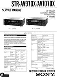 SONY STR-AV970X STR-AV1070X FM STEREO FM AM RECEIVER SERVICE MANUAL INC BLK DIAG PCBS SCHEM DIAGS AND PARTS LIST 35 PAGES ENG