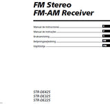 SONY STR-DE225 STR-DE325 STR-DE425 FM STEREO FM AM RECEIVER MANUAL DE INSTRUCCIONES 127 PAGES ESP PORT SWED DEN FIN