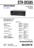 SONY STR-DE585 FM STEREO FM AM RECEIVER SERVICE MANUAL INC BLK DIAGS PCBS SCHEM DIAGS AND PARTS LIST 52 PAGES ENG