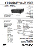 SONY TA-V88ES TA-VA80ES INTEGRATED AV AMPLIFIERS STR-DA80ES FM STEREO FM AM RECEIVER SERVICE MANUAL INC PCBS SCHEM DIAGS AND PARTS LIST 66 PAGES ENG