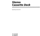 SONY TC-WE471 TC-WE305 STEREO CASSETTE DECK OPERATING INSTRUCTIONS 8 PAGES ENG