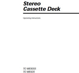 SONY TC-WE635 TC-WE835S STEREO CASSETTE DECK OPERATING INSTRUCTIONS 24 PAGES ENG
