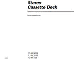 SONY TC-WE705S TC-WE805S TC-WE505 STEREO CASSETTE DECK BEDIENUNGSANLEITUNG 24 SEITE ENG