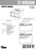 SONY TC-WR808M STEREO CASSETTE TAPE DECK SERVICE MANUAL INC PCBS SCHEM DIAG AND PARTS LIST 20 PAGES ENG