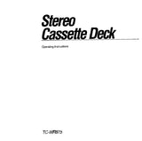 SONY TC-WR875 STEREO CASSETTE DECK OPERATING INSTRUCTIONS 22 PAGES ENG