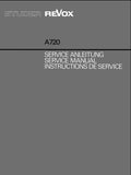STUDER REVOX A720 TUNER PREAMP SERVICE MANUAL INC BLK DIAGS SCHEMS AND PCBS 70 PAGES ENG DEUT FRANC
