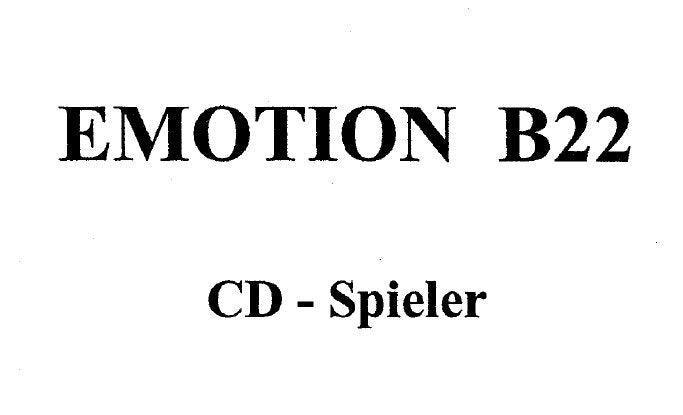 STUDER REVOX B22 EMOTION CD SPIELER SERVICEANLEITUNG MIT SCHEMAS PCB UND PARTS LIST 34 SEITE DEUT (REVOX)
