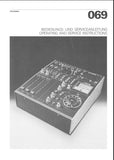 STUDER REVOX 069 MIXING CONSOLE OPERATING AND SERVICE INSTRUCTIONS INC SCHEMS PCBS AND PARTS LIST 155 PAGES ENG DEUT