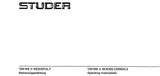 STUDER REVOX 189MKII MIXING CONSOLE OPERATING AND SERVICE INSTRUCTIONS INC BLK DIAG SCHEMS PCBS AND PARTS LIST 321 PAGES ENG DEUT