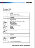 STUDER REVOX 928 MIXING CONSOLE OPERATING AND SERVICE INSTRUCTIONS INC BLK DIAGS SCHEM DIAGS PCB'S AND PARTS LIST 413 PAGES ENG