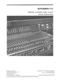 STUDER REVOX 990 DIGITALLY CONTROLLED AUDIO CONSOLE SERVICE INSTRUCTIONS INC BLK DIAGS SCHEM DIAGS PCB'S AND PARTS LIST 550 PAGES ENG