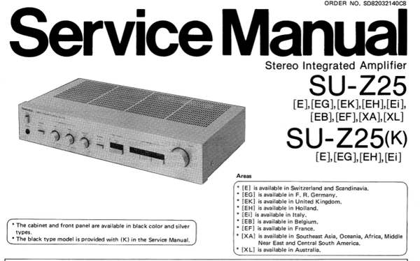 TECHNICS SU-Z25 SU-Z25[K] STEREO INTEGRATED AMPLIFIER