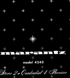 MARANTZ 4240 STEREO 2 + QUADRIAL 4 RECEIVER SERVICE MANUAL INC PCBS SCHEM DIAG AND PARTS LIST 52 PAGES ENG