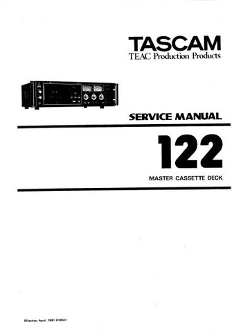 TASCAM 122MKI MASTER STEREO CASSETTE TAPE DECK SERVICE MANUAL INC BLK DIAGS SCHEMS PCBS AND PARTS LIST 74 PAGES ENG