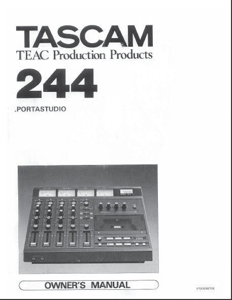 TASCAM 244 PORTASTUDIO MULTITRACK MIXER AND CASSETTE TAPE RECORDER OWN –  THE MANUALS SERVICE