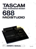 TASCAM 688 MIDISTUDIO OWNER'S MANUAL INC CONN DIAGS BLK DIAGS AND LEVEL DIAG 65 PAGES ENG
