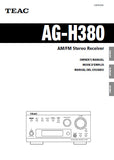 TEAC AG-H380 AM FM STEREO RECEIVER OWNER'S MANUAL 32 PAGES ENG FRANC ESP