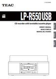 TEAC LP-R550USB CD RECORDER WITH TURNTABLE CASSETTE PLAYER OWNER'S MANUAL INC CONN DIAG AND TRSHOOT GUIDE 100 PAGES ENG FRANC ESP