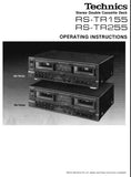 TECHNICS RS-TR155 RS-TR255 STEREO DOUBLE CASSETTE TAPE DECK 0PERATING INSTRUCTIONS  INC CONN DIAGS AND TRSHOOT GUIDE 16 PAGES ENG