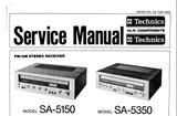 TECHNICS SA-5150 SA-5350 FM AM STEREO RECEIVER SERVICE MANUAL INC SCHEM DIAG PCB'S AND PARTS LIST 16 PAGES ENG