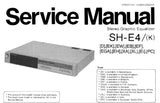 TECHNICS SH-E4 SH-E4 (K) STEREO GRAPHIC EQUALIZER SERVICE MANUAL INC CONN DIAGS SCHEM DIAGS PCB'S WIRING CONN DIAG BLK DIAG AND PARTS LIST 22 PAGES ENG