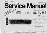 TECHNICS SL-PD349 SL-PD687 SL-PD887 SL-PD888 CD CHANGER SERVICE MANUAL INC SCHEM DIAG CONN DIAG TRSHOOT GUIDE BLK DIAG PCB'S WIRING CONN DIAG AND PARTS LIST 39 PAGES ENG