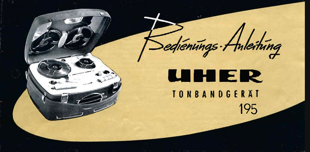UHER 195 TONBANDGERAT BEDIENUNGSANLEITUNG 19 SEITE DEUT