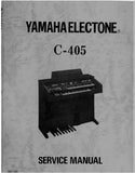 YAMAHA C-405 ELECTONE ORGAN SERVICE MANUAL INC BLK DIAG PCBS SCHEM DIAGS AND PARTS LIST 110 PAGES ENG