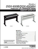 YAMAHA DGX-650B DGX-650WH PORTABLE GRAND PIANO SERVICE MANUAL INC BLK DIAG PCBS SCHEM DIAGS AND PARTS LIST 73 PAGES ENG