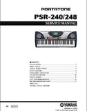 YAMAHA PSR-240 PSR-248 PORTATONE KEYBOARD SERVICE MANUAL INC BLK DIAG PCBS SCHEM DIAGS AND PARTS LIST 17 PAGES ENG