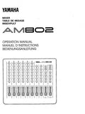 YAMAHA AM802 MIXER OPERATION MANUAL INC CONN DIAG BLOCK DIAG AND LEVEL DIAG 38 PAGES ENG FRANC DEUT