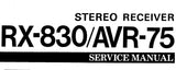 YAMAHA AVR-75 RX-830 STEREO RECEIVER SERVICE MANUAL INC BLK DIAG WIRING DIAG PCB'S SCHEM DIAGS AND PARTS LIST 42 PAGES ENG