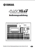 YAMAHA AW16G PRO AUDIO WORKSTATION BEDIENUNGSANLEITUNG MIT BLOCKSCHALTBILD UND MELDUNGEN IM DISPLAY 219 SEITE DEUT