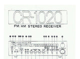 YAMAHA CR-1020 FM AM STEREO RECEIVER SERVICE MANUAL INC BLK DIAG CIRC BOARDS SCHEM DIAG WIRING DIAG AND PARTS LIST 43 PAGES ENG