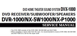YAMAHA DVR-1000 NX-SW1000 NX-P1000 DVX-1000 DVD HOME THEATER SOUND SYSTEM SERVICE MANUAL INC BLK DIAGS WIRING DIAG PCBS SCHEM DIAGS AND PARTS LIST 86 PAGES ENG