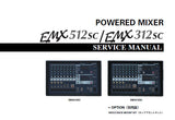 YAMAHA EMX312sc EMX512sc POWERED MIXER SERVICE MANUAL INC WIRING DIAG PCBS BLK AND LEVEL DIAG CIRC DIAGS AND PARTS LIST 140 PAGES ENG JAP