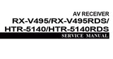 YAMAHA HTR-5140 HTR-5140RDS RX-V495 RX-V495RDS AV RECEIVER SERVICE MANUAL INC BLK DIAG PCBS SCHEM DIAGS AND PARTS LIST 69 PAGES ENG