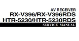 YAMAHA HTR-5230 HTR-5230RDS RX-V396 RX-V396RDS AV RECEIVER SERVICE MANUAL INC BLK DIAG PCBS SCHEM DIAGS AND PARTS LIST 76 PAGES ENG
