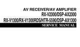YAMAHA HTR-5590 RX-V2300 RX-V1300 RX-V1300RDS AV RECEIVER DSP-AX2300 DSP-AX1300 AV AMPLIFIER SERVICE MANUAL INC BLK DIAG PCBS SCHEM DIAGS AND PARTS LIST 164 PAGES ENG
