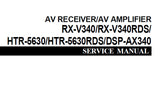 YAMAHA HTR-5630 HTR-5630RDS RX-V340 RX-V340RDS AV RECEIVER DSP-AX340 AV AMPLIFIER SERVICE MANUAL INC PCBS BLK DIAG SCHEM DIAGS AND PARTS LIST 82 PAGES ENG 日本人