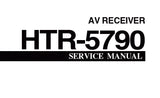 YAMAHA HTR-5790 AV RECEIVER SERVICE MANUAL INC BLK DIAG PCBS SCHEM DIAGS AND PARTS LIST 93 PAGES ENG